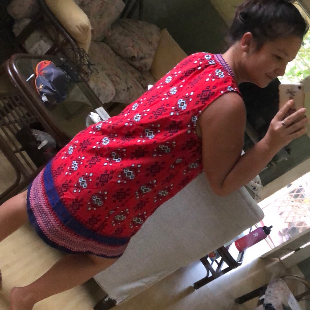 Pattern Red Dress - Picture 3 of 7